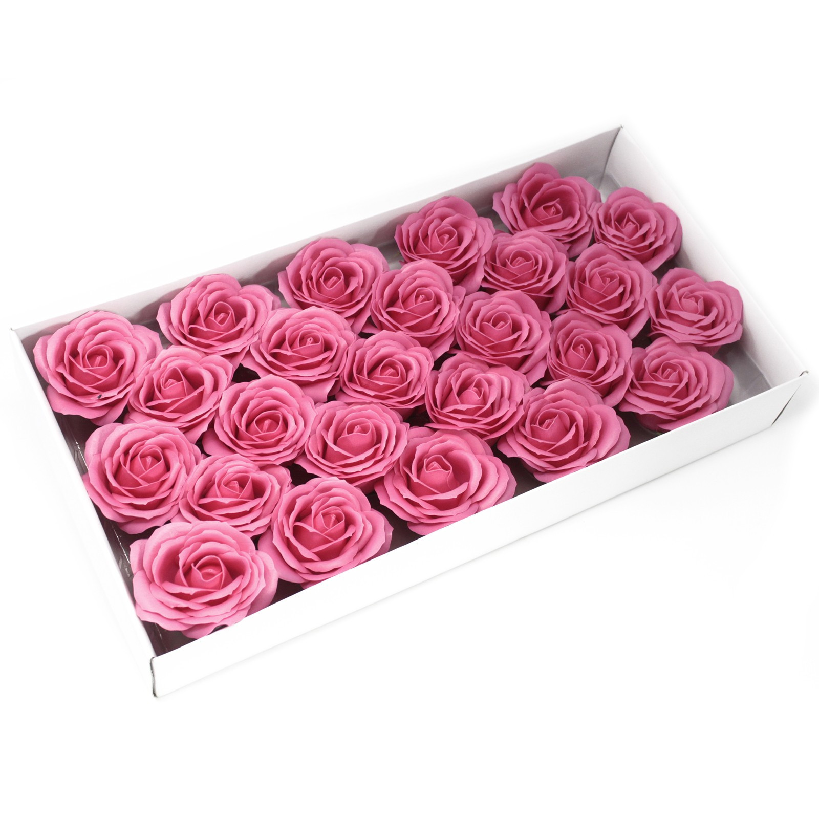 3343 25x Flores Artesanas de sabão deco grande - rosa