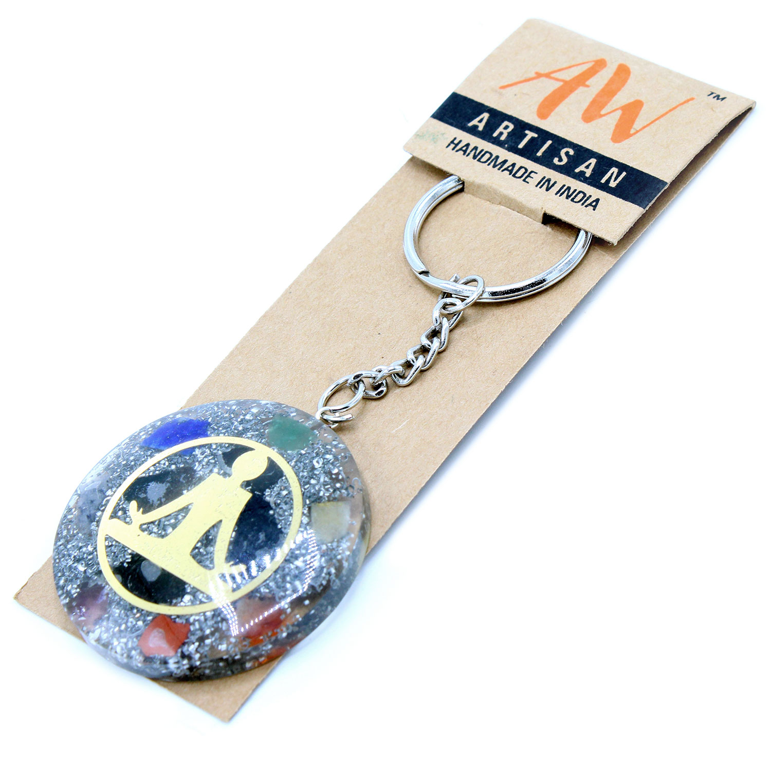 38575 Orgonite Power Keyring - Buddha Seven Chakra - Image 2