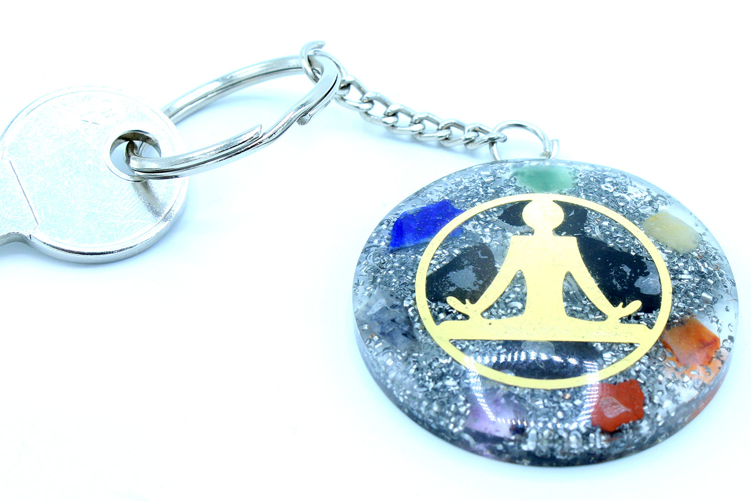 38579 Orgonite Power Keyring - Buddha Seven Chakra