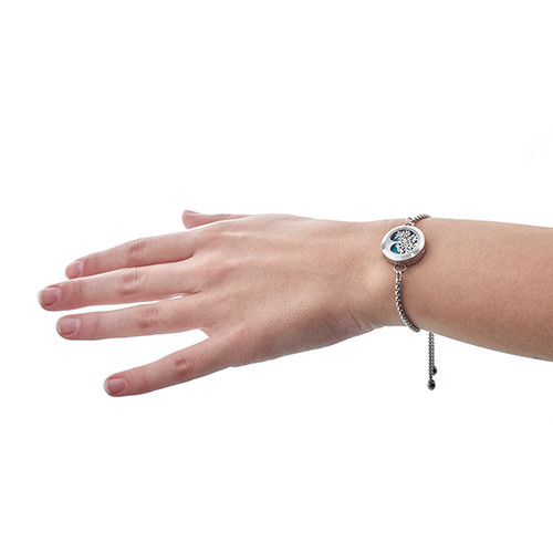 4784 Pulseira de corrente de aromaterapia - Gato e flores - 20mm - Image 5