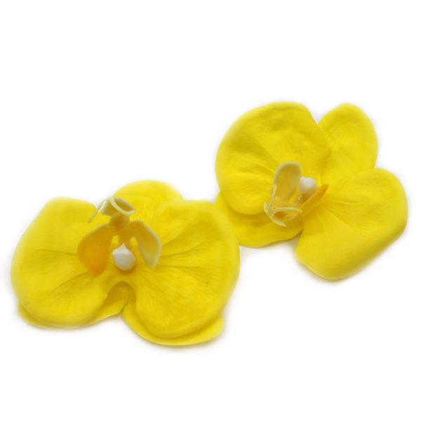 25x Flor de Sabonete Artesanal - Orquidea - Amarelo