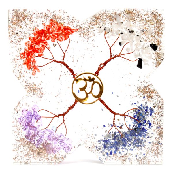 Orgonite do escritório - Cobre com desenhos de árvore - Grande