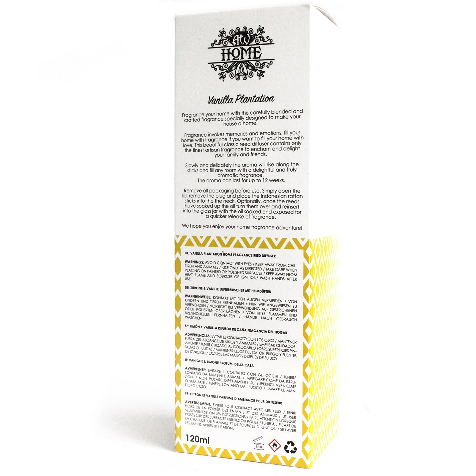 625 Difusor de palheta 120ml - Baunilha - Image 5