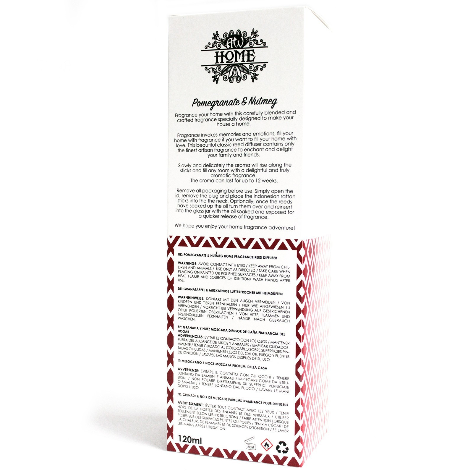 657 Difusor de palheta 120ml - Romã e Noz-moscada - Image 5