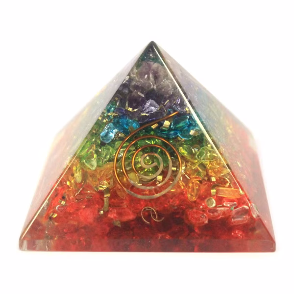 Piramide de Orgonite 70mm - Gemas de Chakra